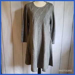 Eliza J Cable Knit Sweater Dress